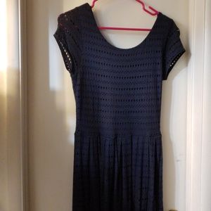 Blue eyelet dress